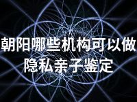 朝阳哪些机构可以做隐私亲子鉴定