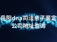 岳阳dna司法亲子鉴定公司地址查询