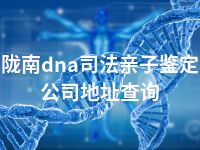 陇南dna司法亲子鉴定公司地址查询