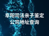 阜阳司法亲子鉴定公司地址查询