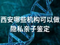 西安哪些机构可以做隐私亲子鉴定