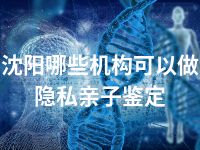 沈阳哪些机构可以做隐私亲子鉴定