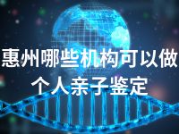 惠州哪些机构可以做个人亲子鉴定