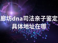 廊坊dna司法亲子鉴定具体地址在哪