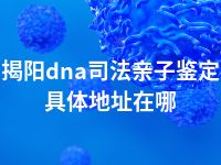 揭阳dna司法亲子鉴定具体地址在哪