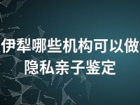 伊犁哪些机构可以做隐私亲子鉴定