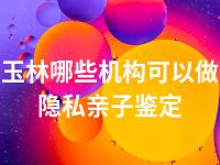 玉林哪些机构可以做隐私亲子鉴定