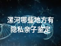 漯河哪些地方有隐私亲子鉴定