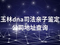 玉林dna司法亲子鉴定公司地址查询