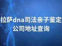 拉萨dna司法亲子鉴定公司地址查询