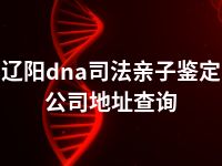 辽阳dna司法亲子鉴定公司地址查询