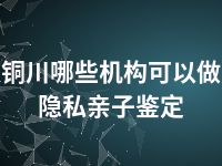 铜川哪些机构可以做隐私亲子鉴定