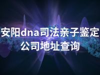 安阳dna司法亲子鉴定公司地址查询