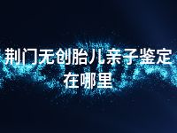 荆门无创胎儿亲子鉴定在哪里