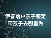 伊春落户亲子鉴定带孩子去哪里做