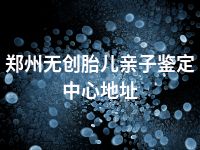 郑州无创胎儿亲子鉴定中心地址