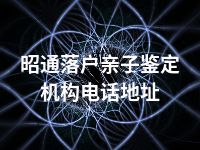 昭通落户亲子鉴定机构电话地址