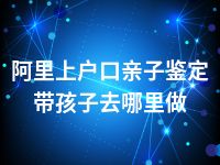 阿里上户口亲子鉴定带孩子去哪里做