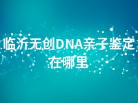 临沂无创DNA亲子鉴定在哪里