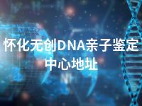 怀化无创DNA亲子鉴定中心地址