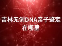 吉林无创DNA亲子鉴定在哪里