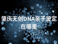 肇庆无创DNA亲子鉴定在哪里