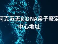 阿克苏无创DNA亲子鉴定中心地址