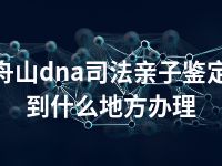 舟山dna司法亲子鉴定到什么地方办理