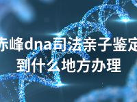 赤峰dna司法亲子鉴定到什么地方办理