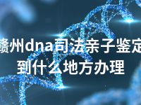 赣州dna司法亲子鉴定到什么地方办理