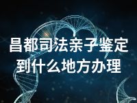 昌都司法亲子鉴定到什么地方办理