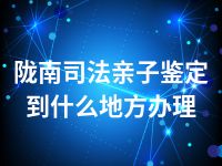 陇南司法亲子鉴定到什么地方办理