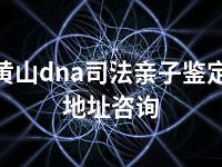 黄山dna司法亲子鉴定地址咨询