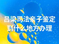 吕梁司法亲子鉴定到什么地方办理