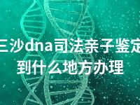 三沙dna司法亲子鉴定到什么地方办理