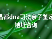 昌都dna司法亲子鉴定地址咨询