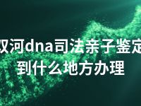 双河dna司法亲子鉴定到什么地方办理