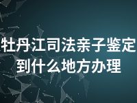 牡丹江司法亲子鉴定到什么地方办理