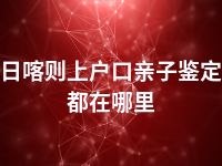 日喀则上户口亲子鉴定都在哪里