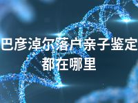 巴彦淖尔落户亲子鉴定都在哪里