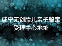 咸宁无创胎儿亲子鉴定受理中心地址