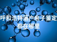 呼和浩特落户亲子鉴定都在哪里