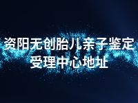 资阳无创胎儿亲子鉴定受理中心地址