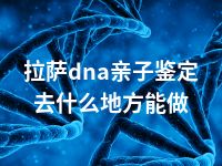 拉萨dna亲子鉴定去什么地方能做