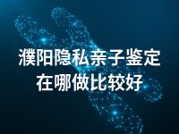 濮阳隐私亲子鉴定在哪做比较好