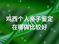 鸡西个人亲子鉴定在哪做比较好