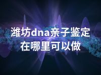 潍坊dna亲子鉴定在哪里可以做