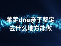 莱芜dna亲子鉴定去什么地方能做