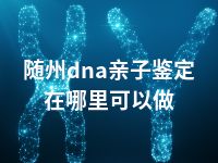 随州dna亲子鉴定在哪里可以做