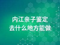 内江亲子鉴定去什么地方能做